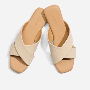 NISOLO CATALINA SLIDE SANDALS IN BONE